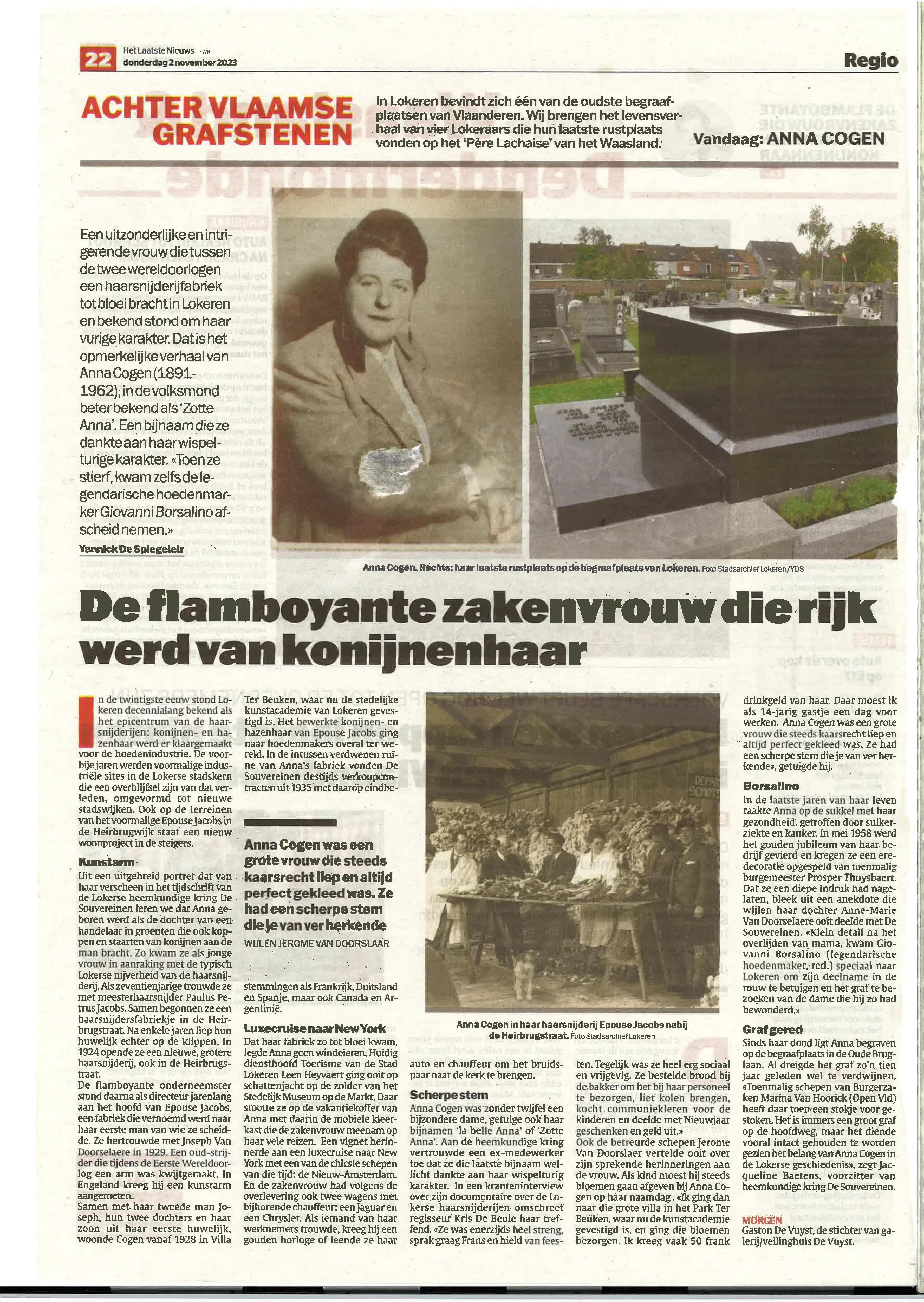 20231102 HLN Achter Vlaamse Grafstenen Anna Cogen kopie