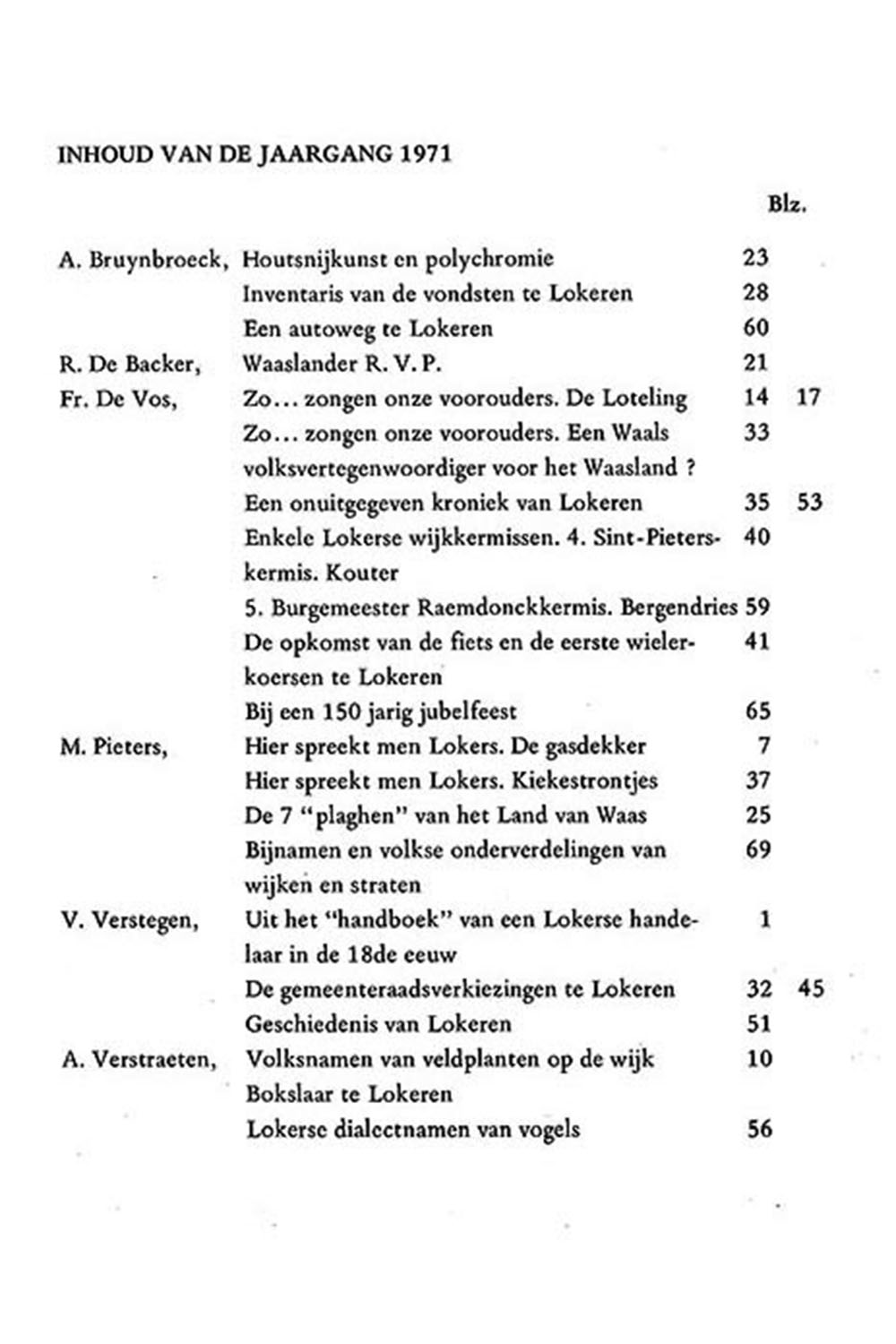 tijdschrift1971 0inhoud