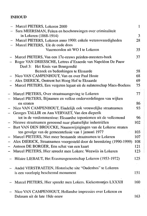 tijdschrift2000 0inhoud