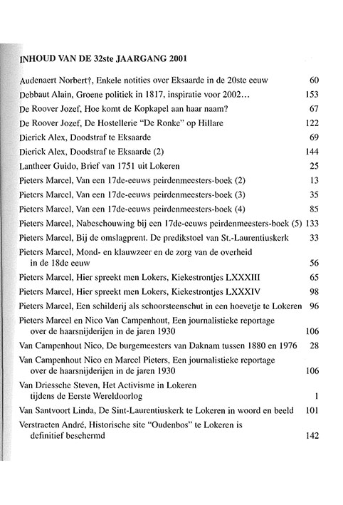 tijdschrift2001 0inhoud