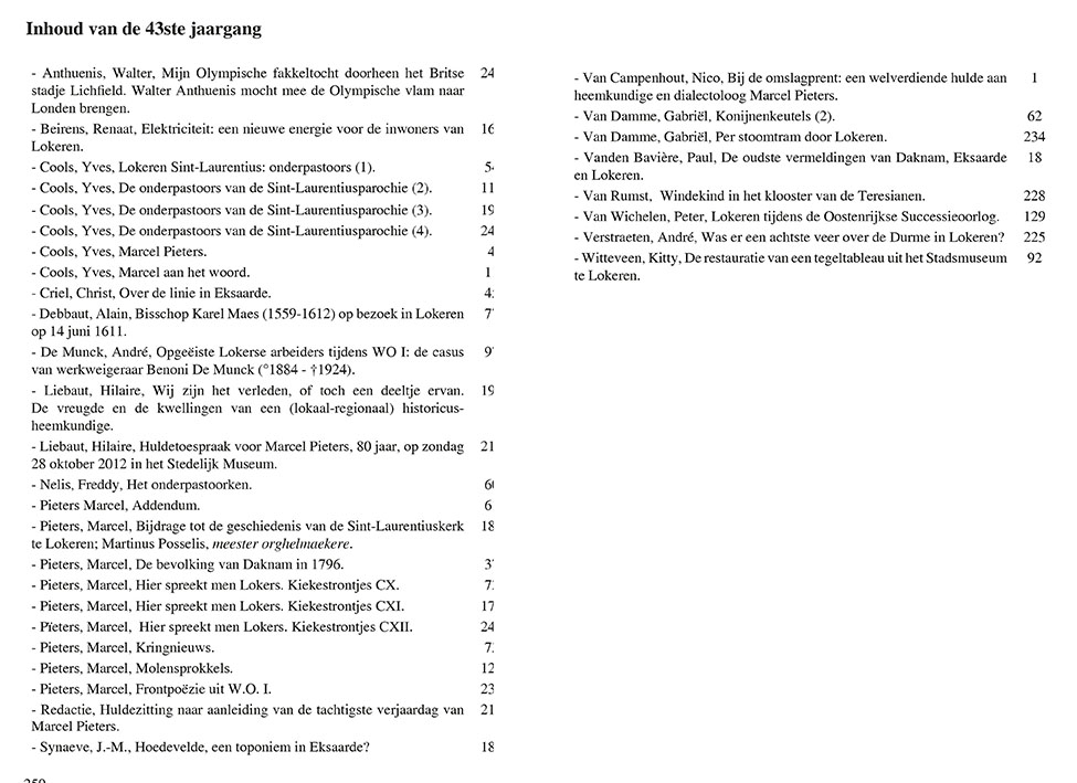 tijdschrift2012 0inhoud