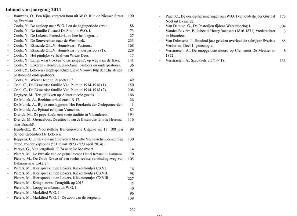 tijdschrift2014 0inhoud